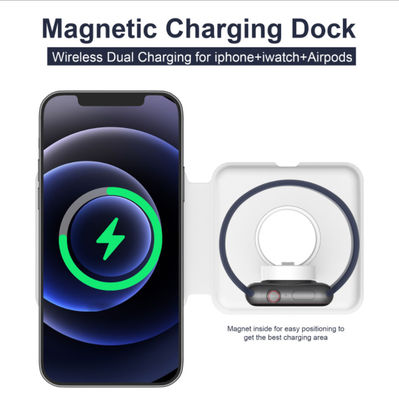 Bộ sạc Magsafe Duo không dây 15W 2 trong 1 có thể gập lại siêu mỏng